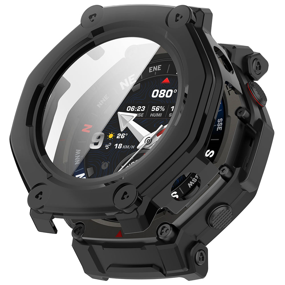 Techsuit - Defense360 Pro + Screen Protector - Amazfit T-Rex 3 Pro 48mm - Black