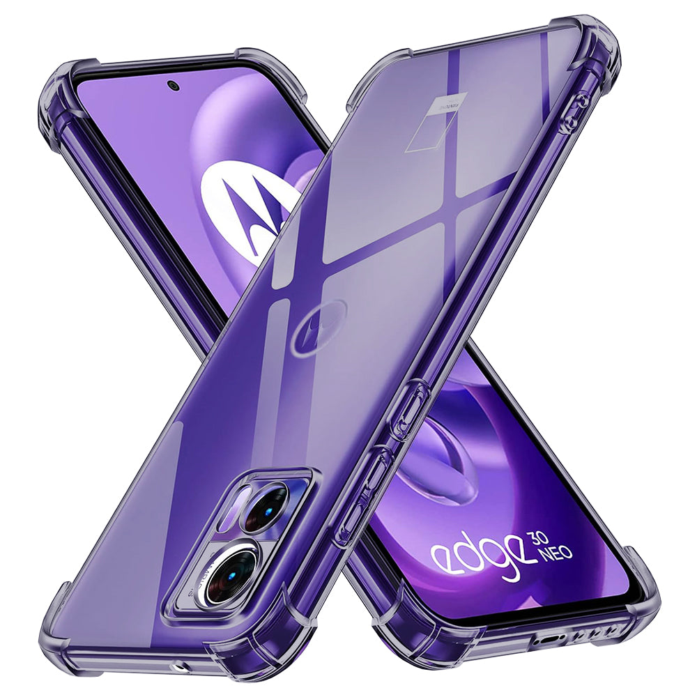 TechSuit Husa de protectie Techsuit Shockproof Clear Silicone compatibil cu Motorola Edge 30 Neo, Negru Fumuriu