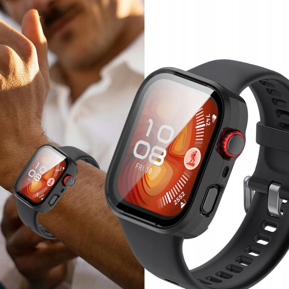 Techsuit - Defense360 Pro + Screen Protector - Huawei Watch Fit 4 - Black