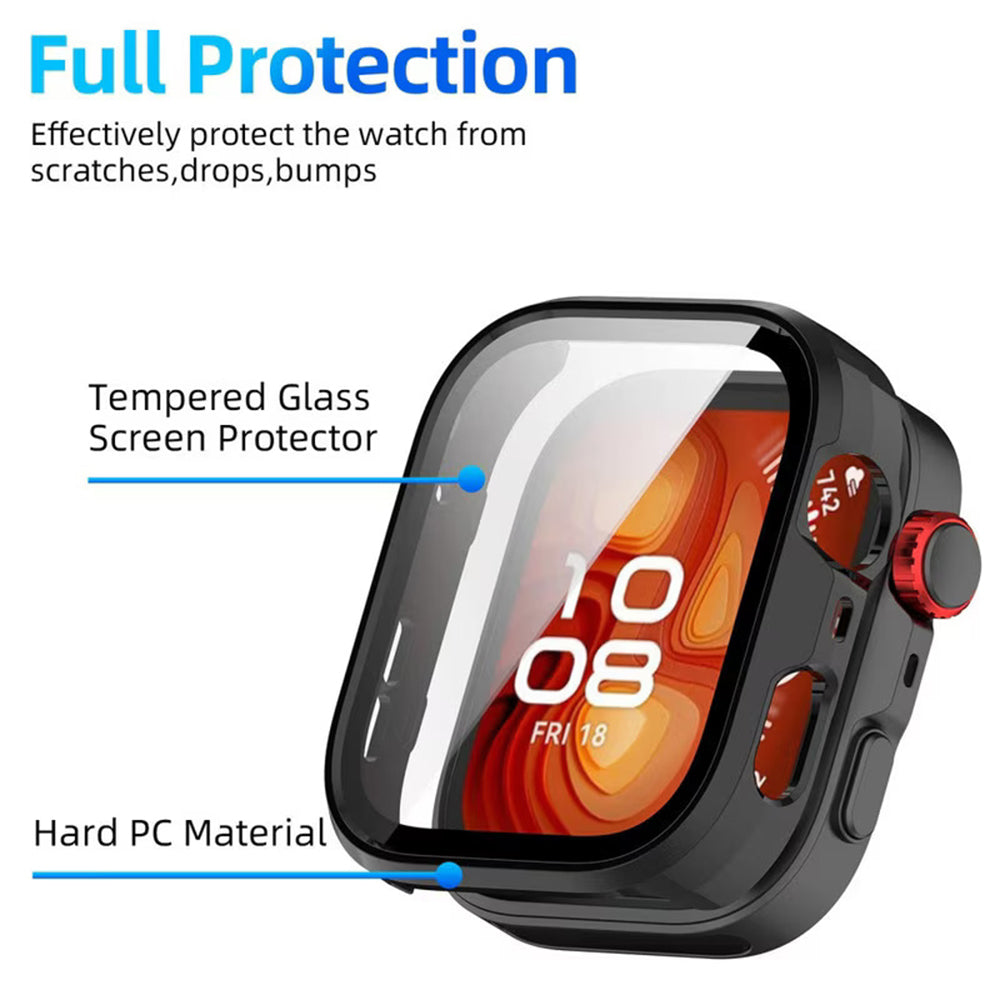 Techsuit - Defense360 Pro + Screen Protector - Huawei Watch Fit 4 - Black