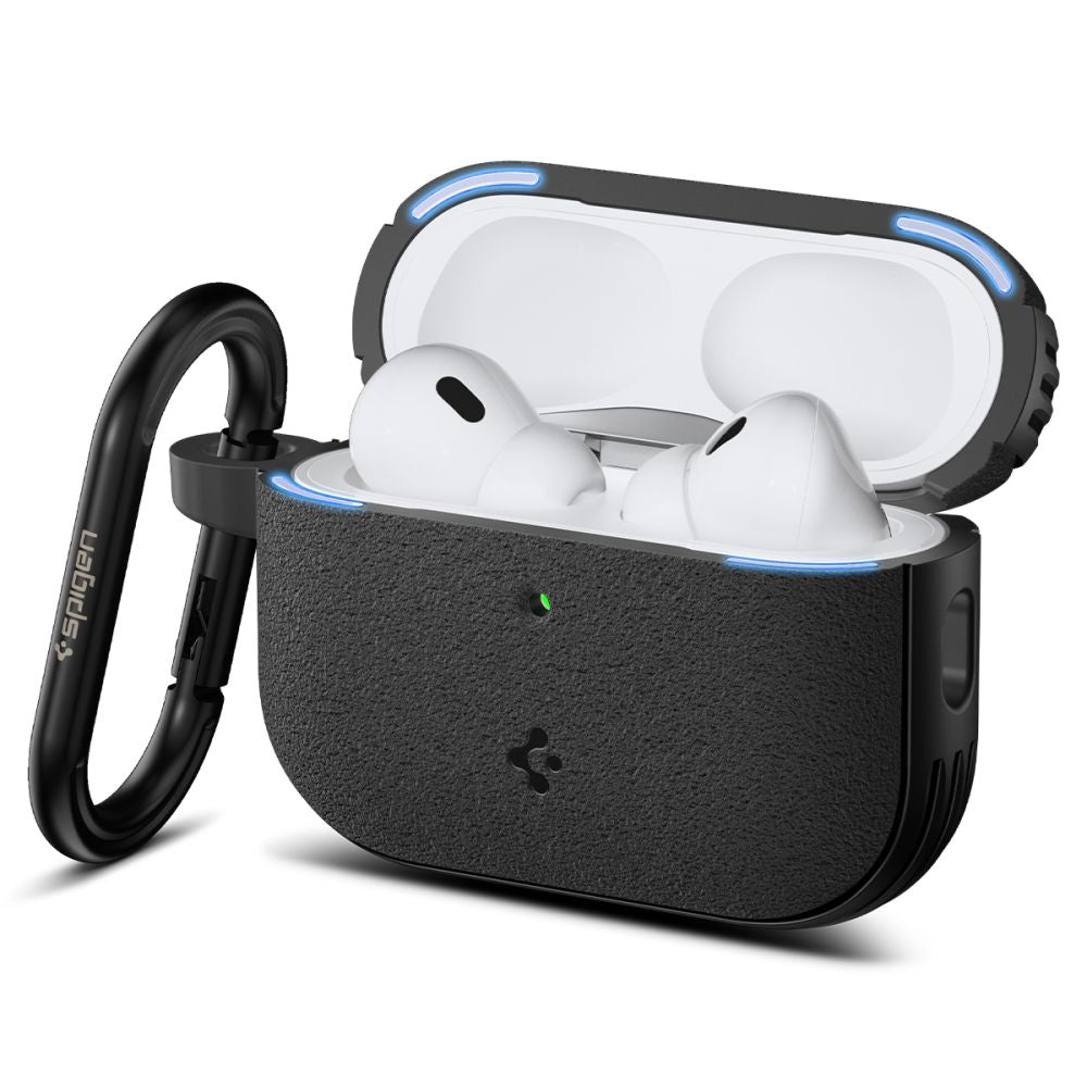 Spigen - Protection Case Vault (ACS09826) - for Apple AirPods Pro 3, Air Space Technology, Aluminum Holder - Matte Black