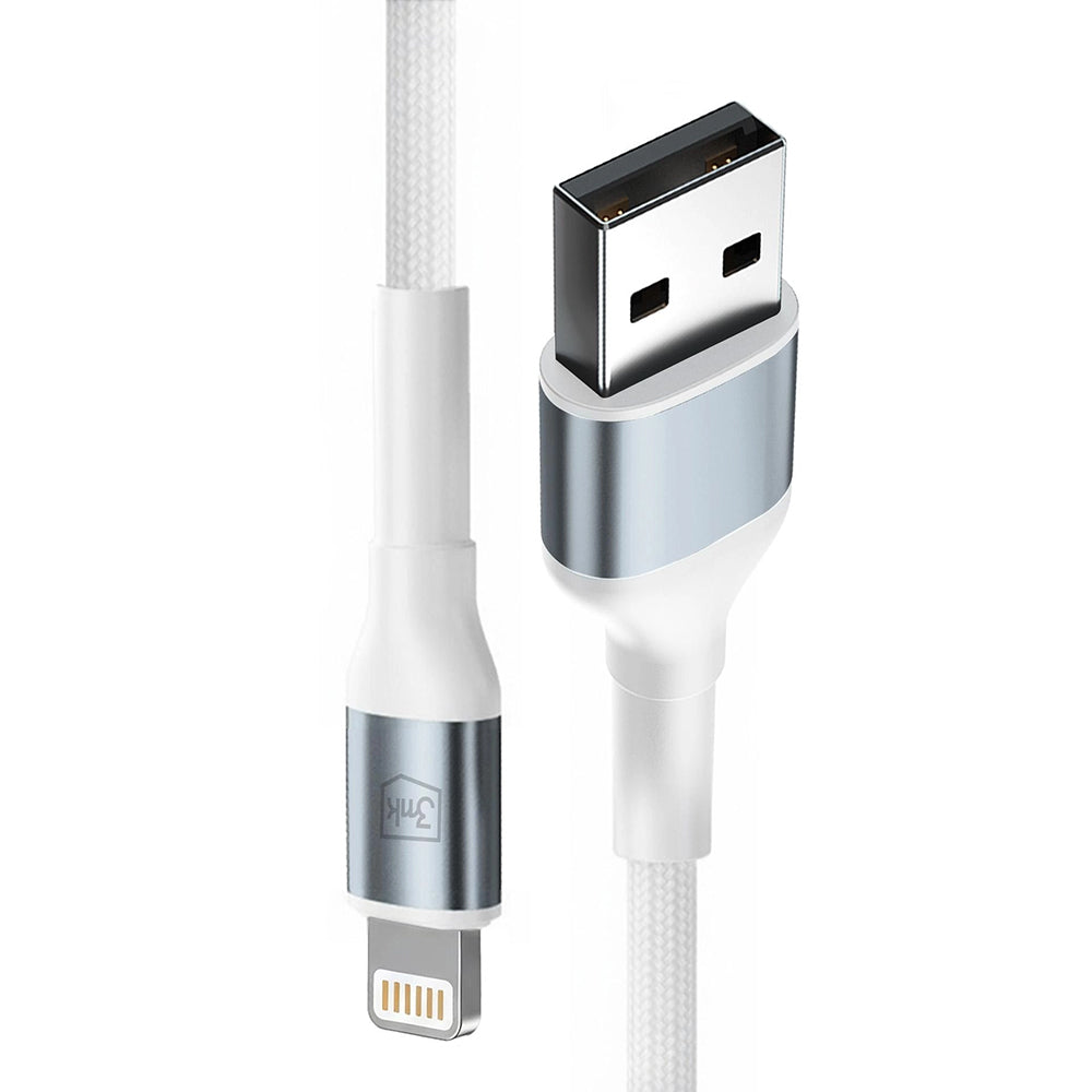 3mk - Data Cable Hyper N-Series - USB to Lightning, 12W, 5V/2.4A, 2m - White