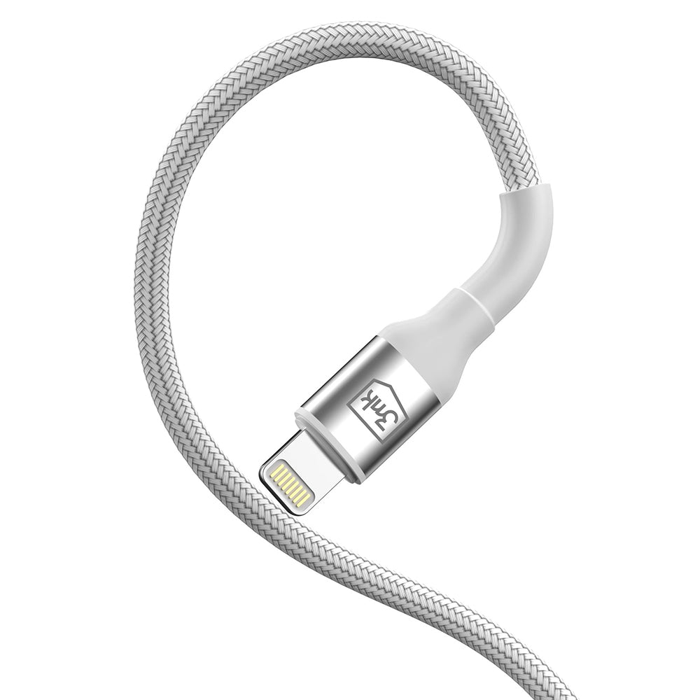 3mk - Data Cable Hyper N-Series - USB to Lightning, 12W, 5V/2.4A, 2m - White
