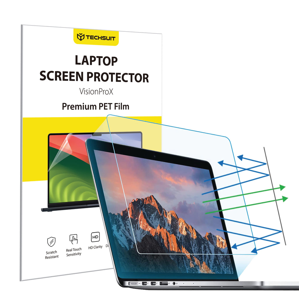 TechSuit Husa de protectie MacBook Techsuit VisionProX Anti-Blue Light compatibil cu Laptop 15.6" 16:9 (345 x 194mm), Tr