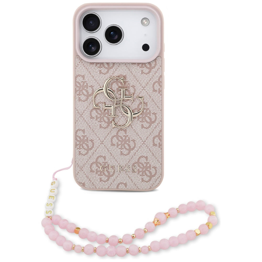 Guess Husa de protectie Guess Hardcase 4G Classic Logo with Strap (GUHCP17LP4GMGSP) compatibil cu iPhone 17 Pro, Roz