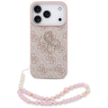 Guess Husa de protectie Guess Hardcase 4G Classic Logo with Strap (GUHCP17LP4GMGSP) compatibil cu iPhone 17 Pro, Roz