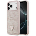 Husa pentru iPhone 17 Pro Max - Guess Hardcase 4G Double Card Triangle (GUHCP17XP4TPP) - Pink