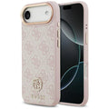 Husa pentru iPhone 17 Air - Guess Hardcase 4G Strass Logo MagSafe (GUHMP17MP4GRMDEP) - Pink