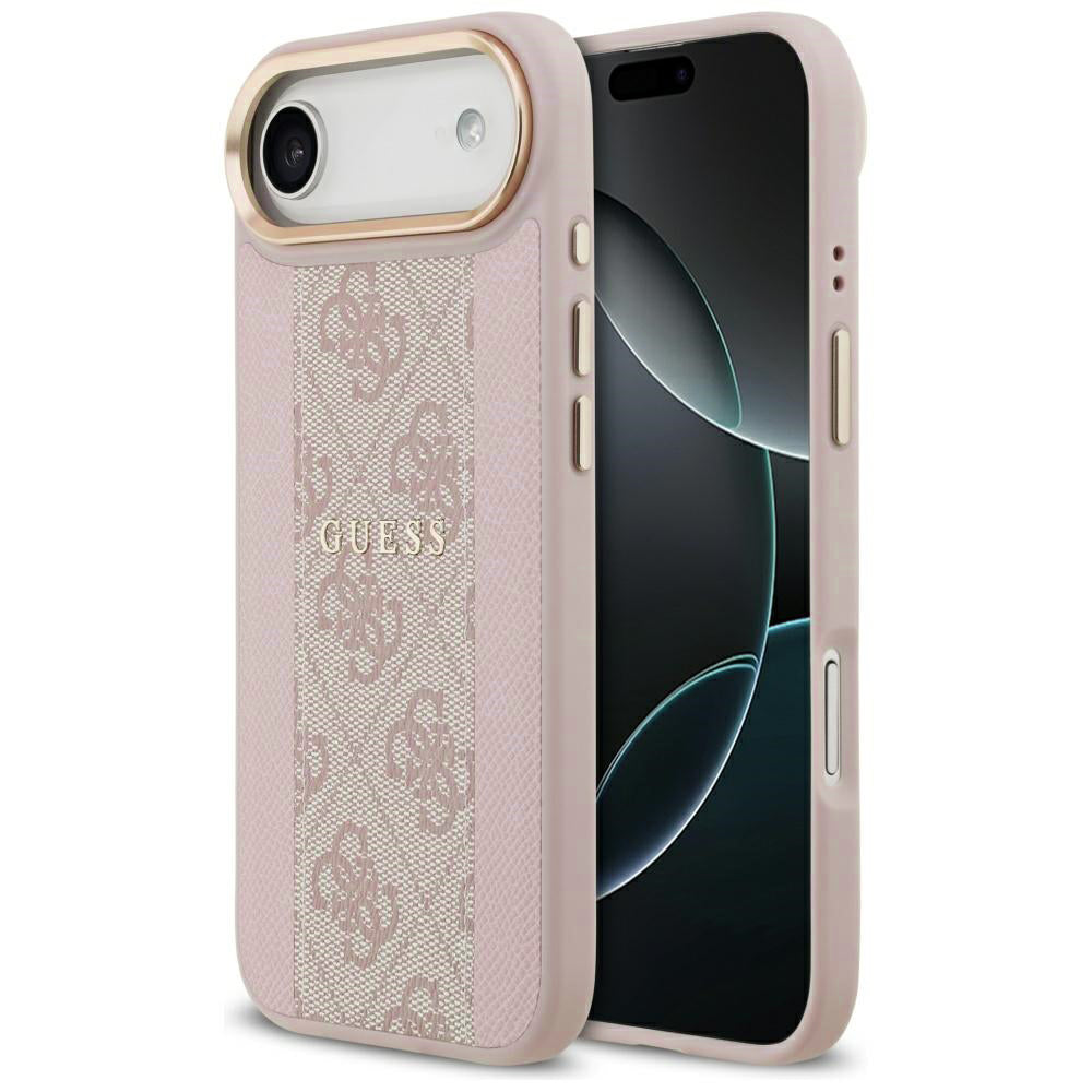 Husa pentru iPhone 17 Air - Guess Hardcase 4G Stripe MagSafe (GUHMP17MPG4SEMCP) - Pink