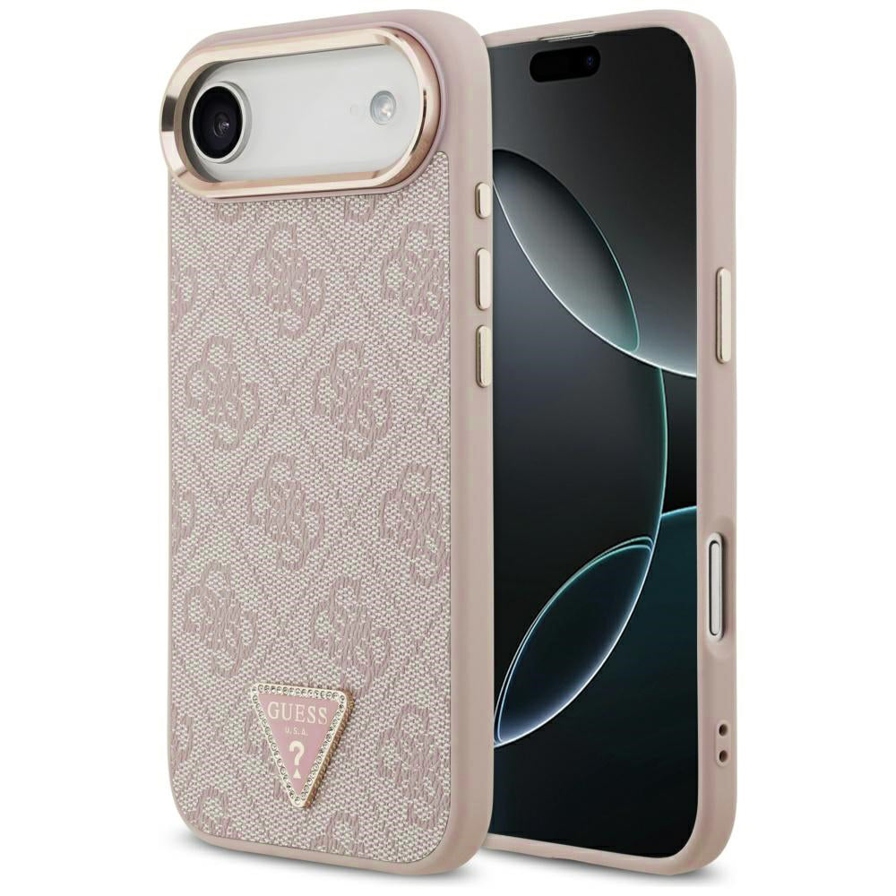 Husa pentru iPhone 17 Air - Guess Hardcase 4G Triangle Logo MagSafe (GUHMP17MP4GTDGMP) - Pink