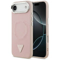 Husa pentru iPhone 17 Air - Guess Hardcase Triangle Logo MagSafe (GUHMP17MPSDTSCMP) - Pink