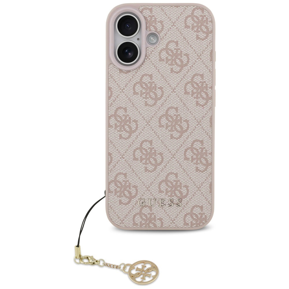 Husa pentru iPhone 17 - Guess Hardcase 4G Charm Cradle MagSafe (GUHMP17SGF4GCP) - Pink