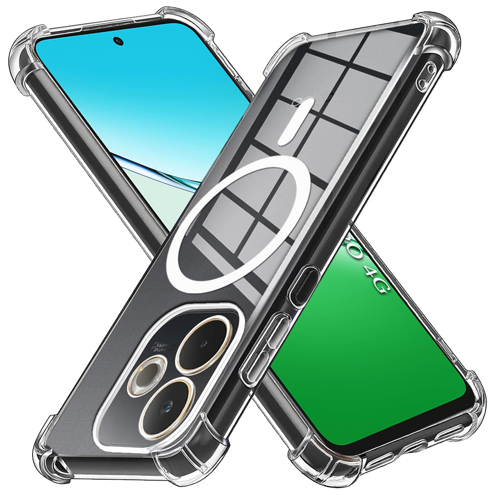 TechSuit Husa de protectie Techsuit Shockproof Clear Silicone MagSafe compatibil cu Oppo A5 Pro 4G / A5 Pro 5G, Transpar