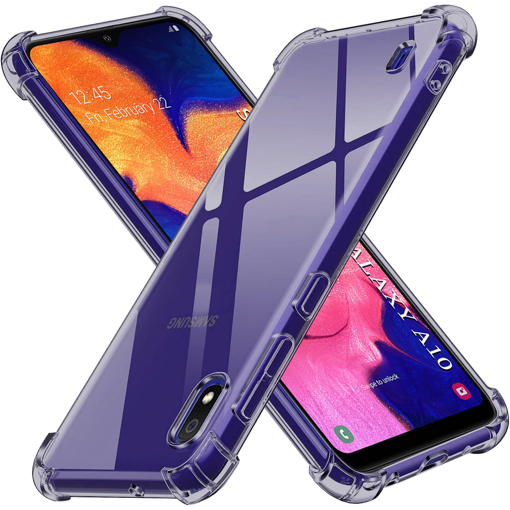 Techsuit - Shockproof Clear Silicone - Samsung Galaxy A10 - Smoke Black