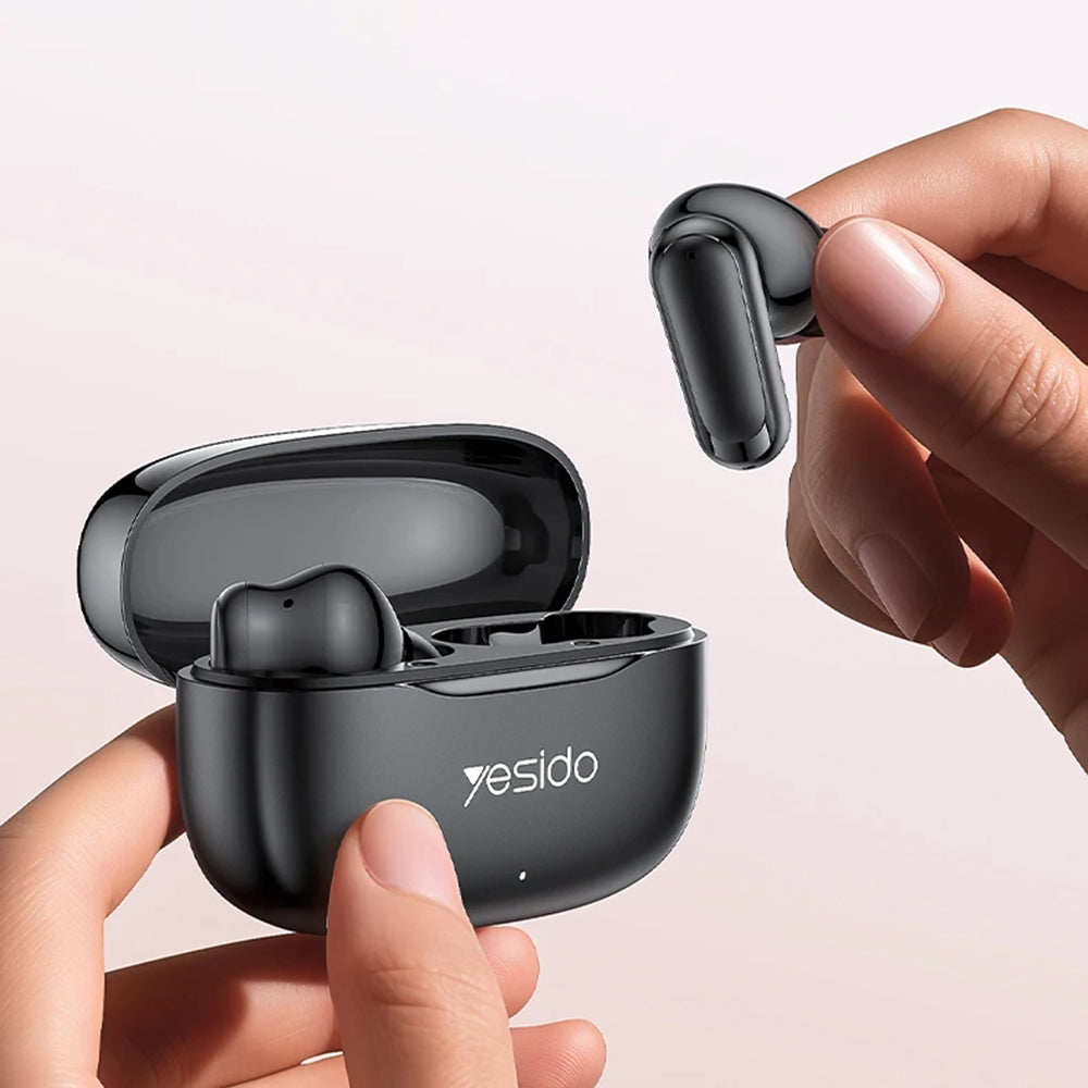 Yesido - Wireless Earbuds (TWS38) - Track System Stereo, Microphone, Bluetooth 5.4, In-ear Design, 250mAh - White