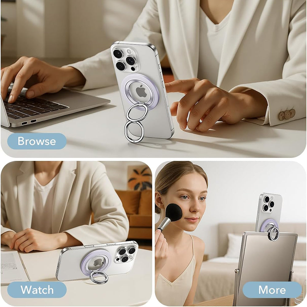 ESR - Phone Grip Stand (2K6180361) - Magnetic, 360°, 5.2mm Ultra-thin, with HaloLock Universal Ring - Lavender