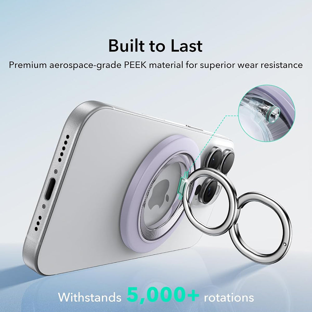 ESR - Phone Grip Stand (2K6180361) - Magnetic, 360°, 5.2mm Ultra-thin, with HaloLock Universal Ring - Lavender