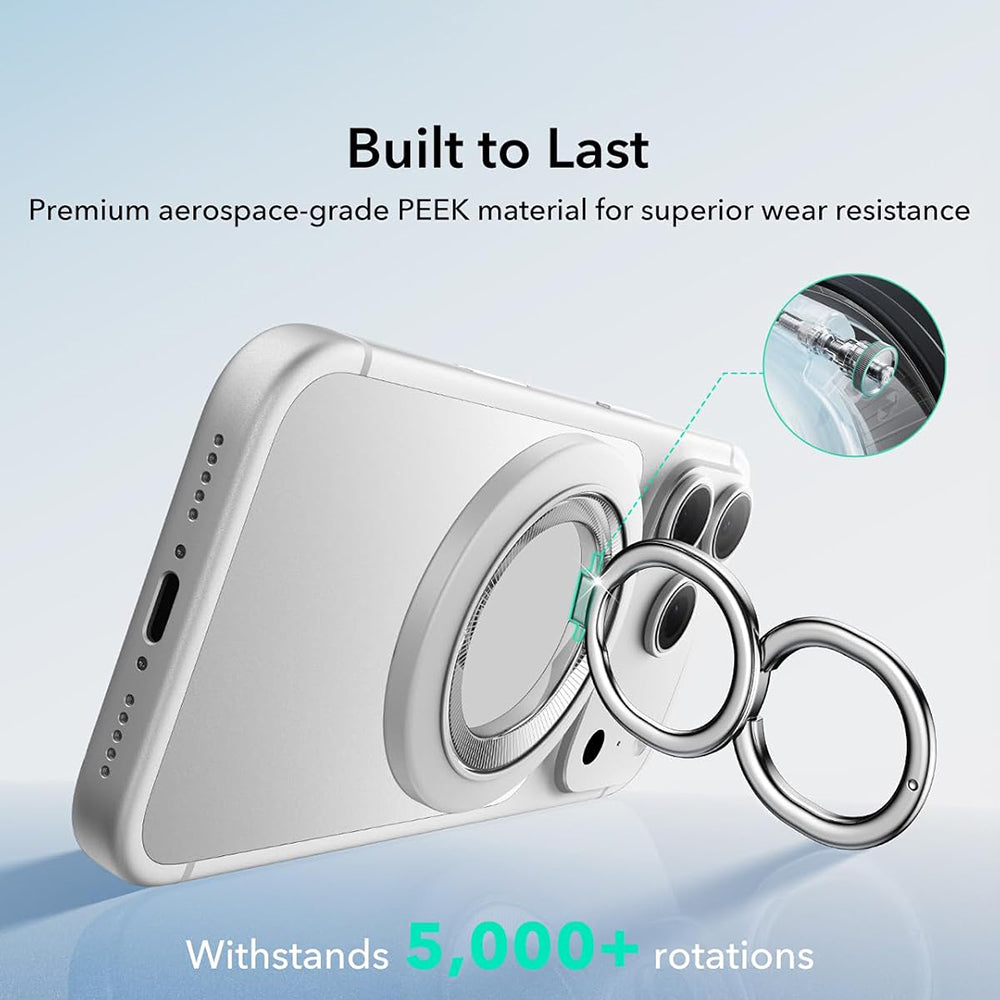 ESR - Phone Grip Stand (2K6180261) - Magnetic, 360°, 5.2mm Ultra-thin, with HaloLock Universal Ring - White