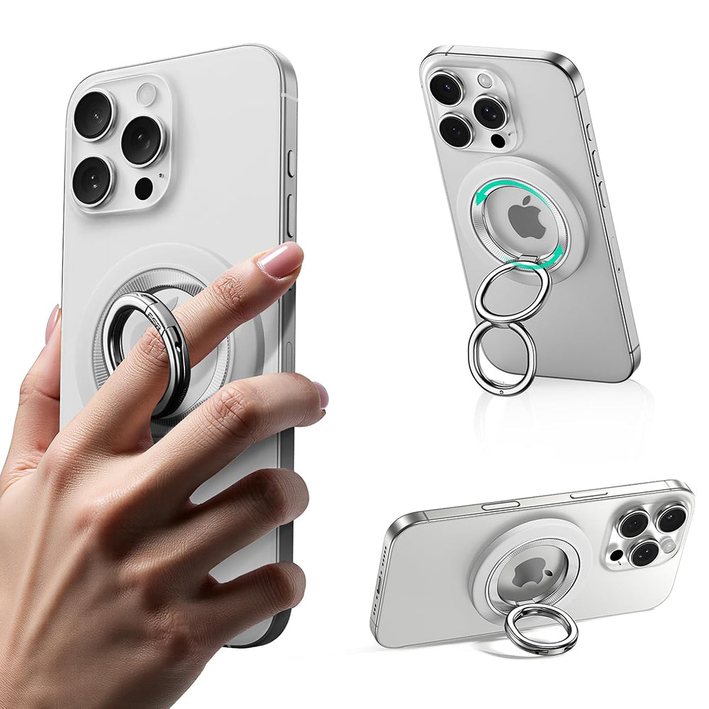 ESR - Phone Grip Stand (2K6180261) - Magnetic, 360°, 5.2mm Ultra-thin, with HaloLock Universal Ring - White