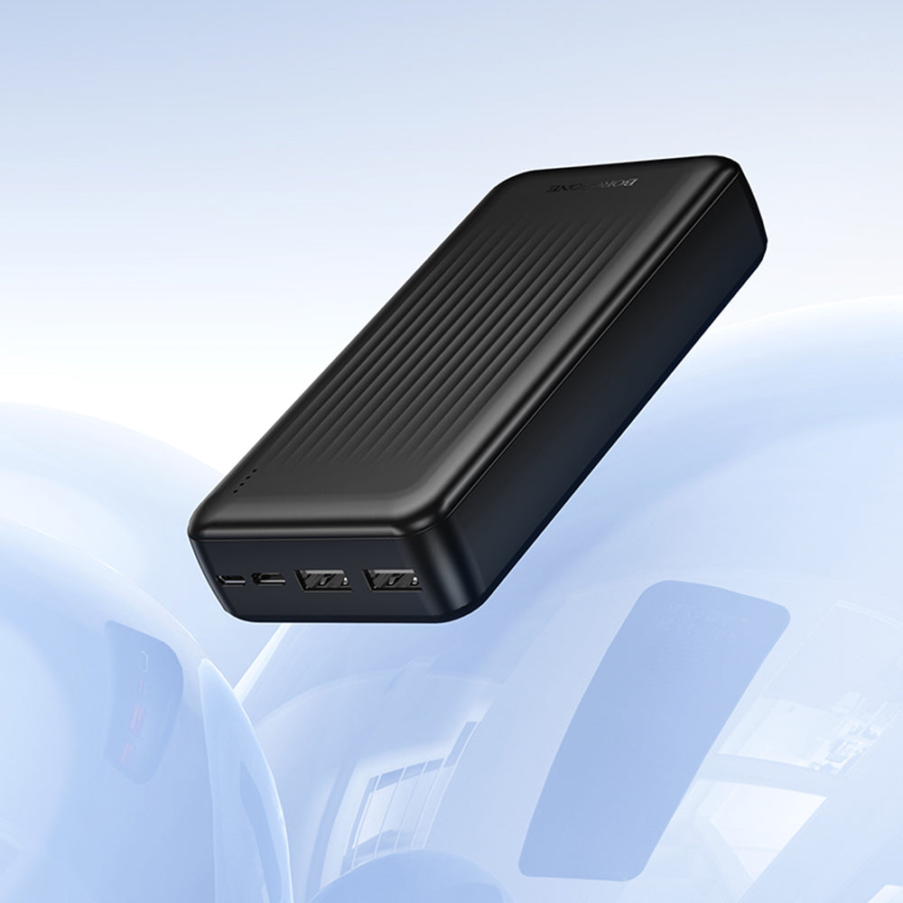Borofone - Power Bank (BJ78A) - 2 x USB, USB-C, Micro-USB, LED Indicator, 20000mAh - Black