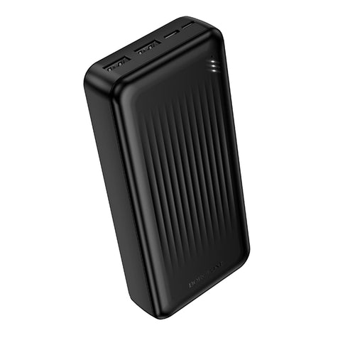 Borofone - Power Bank (BJ78A) - 2 x USB, USB-C, Micro-USB, LED Indicator, 20000mAh - Black