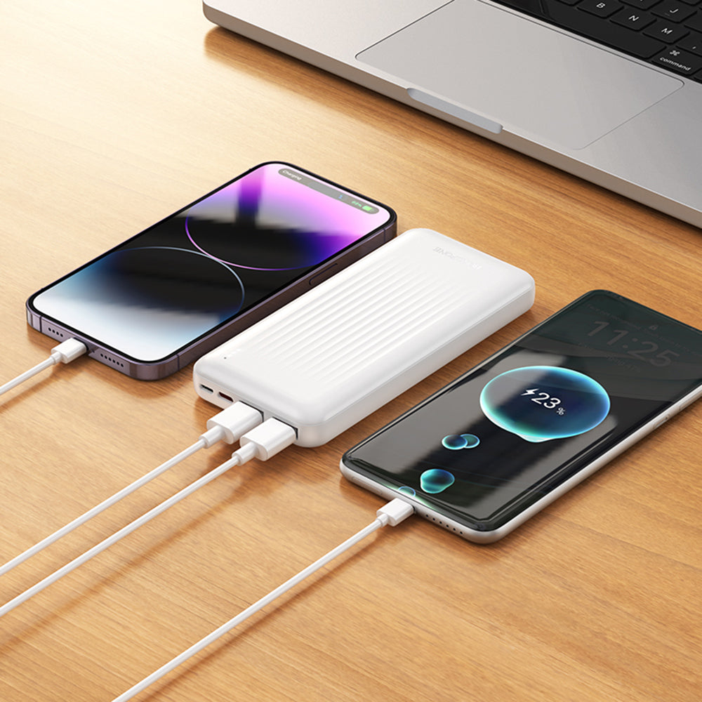 Borofone - Power Bank Clever Series (BJ78) - 2x USB, USB-C, Micro-USB, LED Indicator, Fast Charge, 10000mAh - Black
