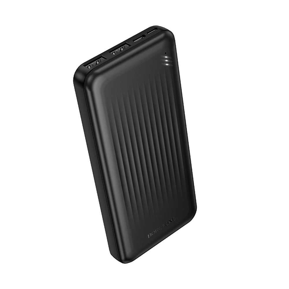 Borofone - Power Bank Clever Series (BJ78) - 2x USB, USB-C, Micro-USB, LED Indicator, Fast Charge, 10000mAh - Black