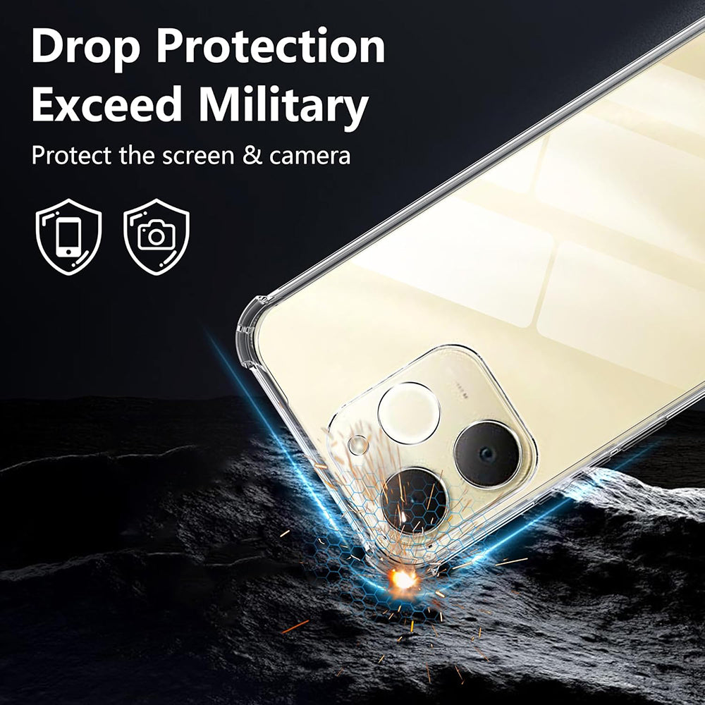 Techsuit - Shockproof Clear Silicone - Realme Note 70T - Clear