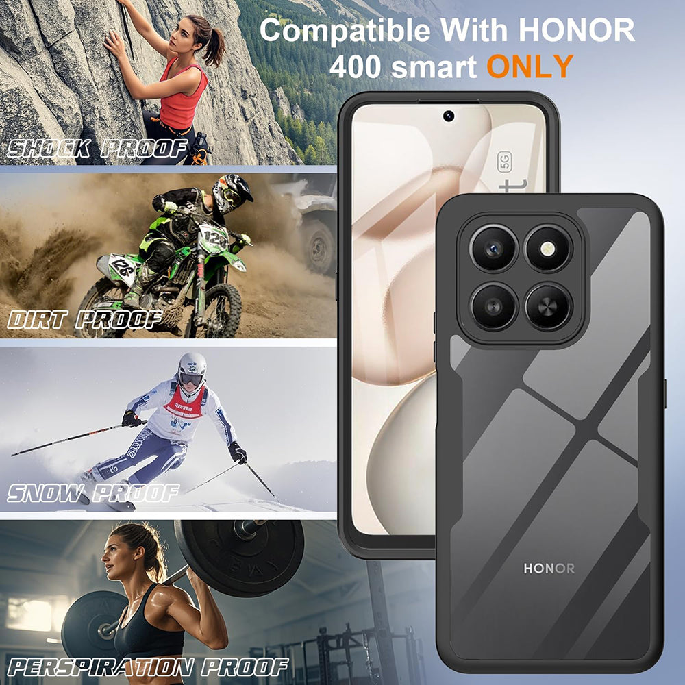 Techsuit - ColorVerse 360 Series + Screen Protector - Honor 400 Smart 5G / 400 Smart 4G / X7d 4G - Black
