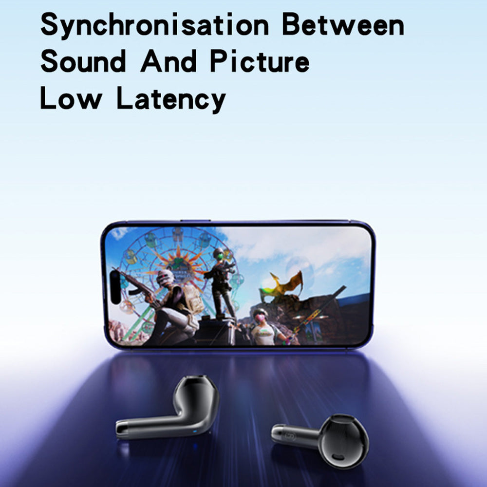 Yesido - Wireless Earbuds (TWS21) - with Bluetooth V5.3, Half-In-ear Design, Touch Control, Noise Cancelling, 320mAh - W