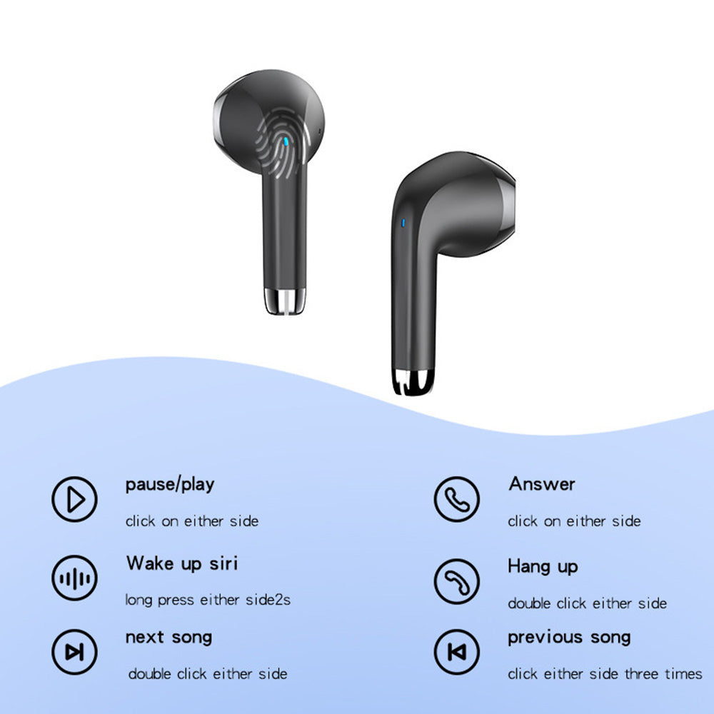 Yesido - Wireless Earbuds (TWS21) - with Bluetooth V5.3, Half-In-ear Design, Touch Control, Noise Cancelling, 320mAh - W