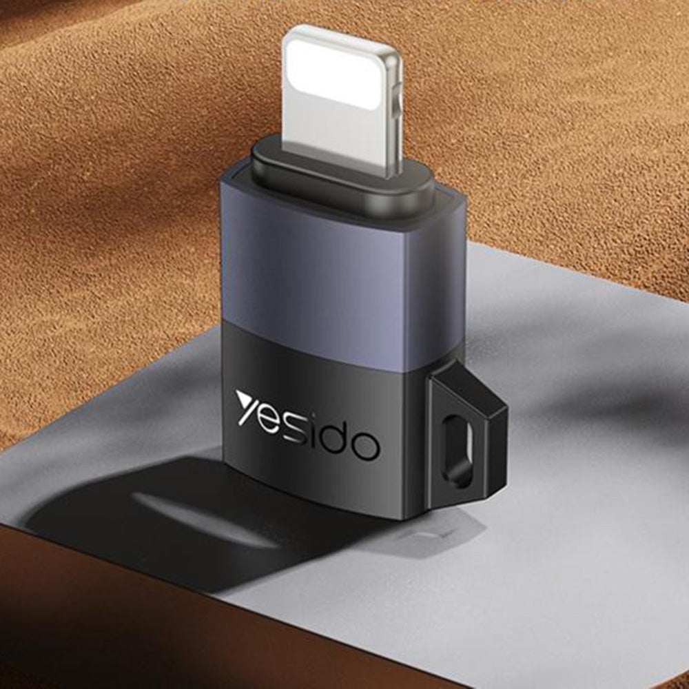 Yesido - OTG Adapter (GS30) - Micro-USB to Lightning, 480Mpb/s, Aluminum Alloy, 12W - Grey