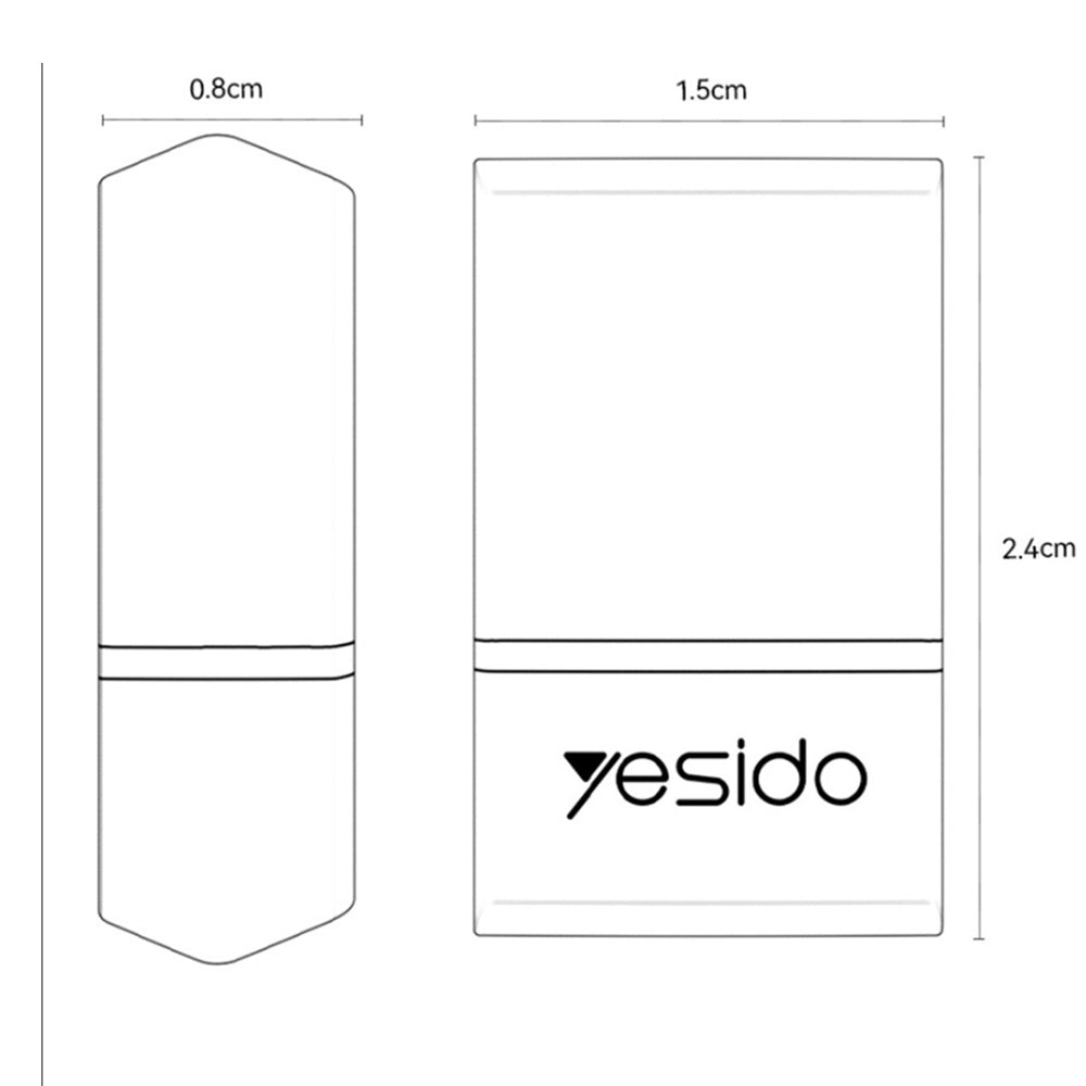 Yesido - Wi-Fi Adapter (WP10) - with Built-in Antenna, UBS-A, 150Mbps, WiFi4 2.4G, Plug&Play - Black