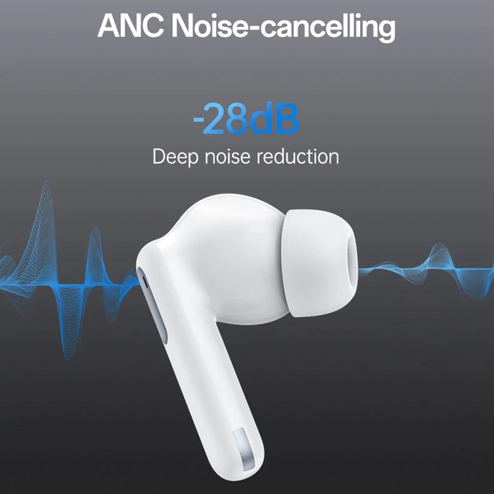 Yesido - Wireless Earbuds (TWS34) - Dual Microphone, ANC, Bluetooth 5.3, ENC, In-ear Design, Touch Control, 320mAh - Whi