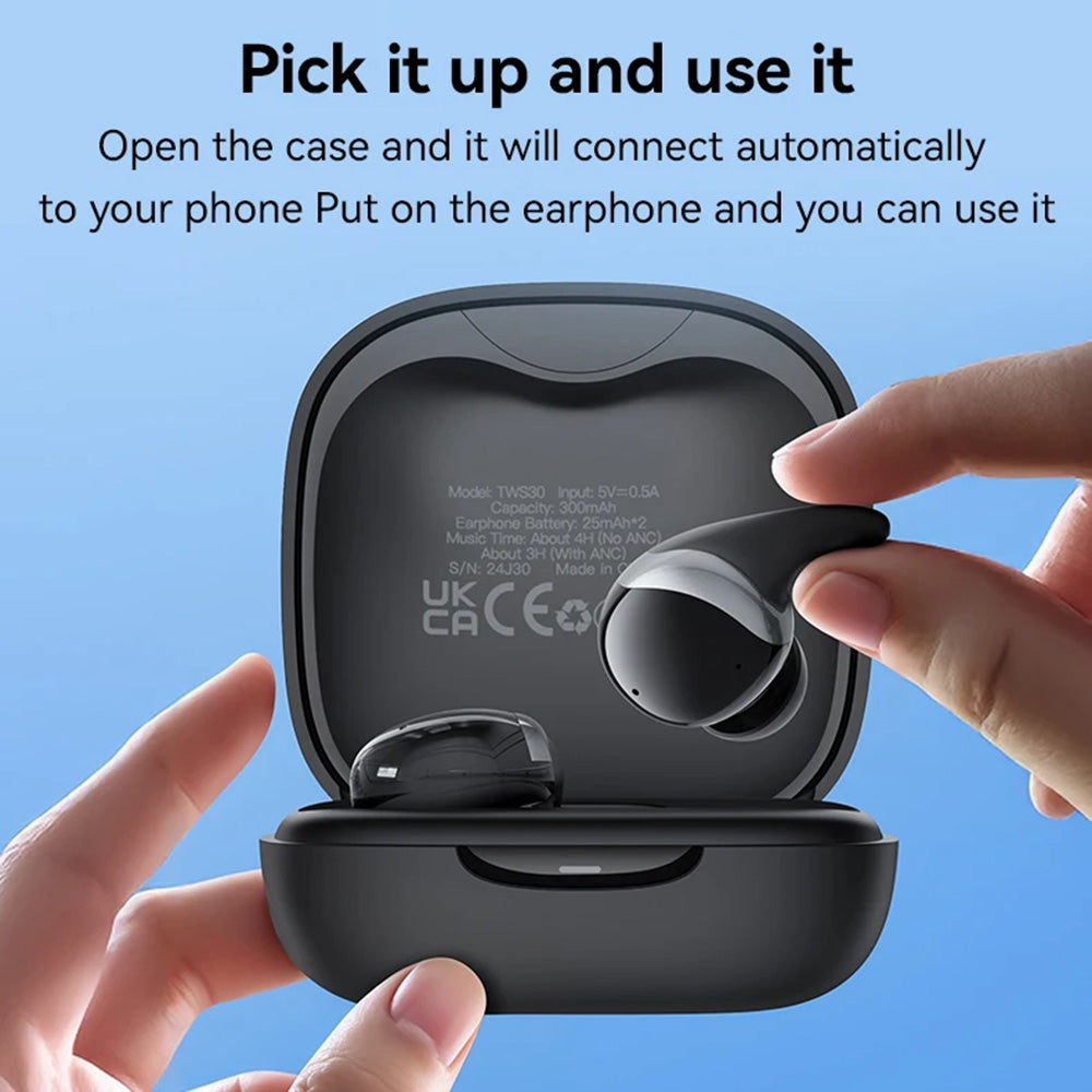 Yesido - Wireless Earbuds (TWS30) - with ANC, TWS, Microphone, Bluetooth 5.3, In-ear Design, 300mAh - Black