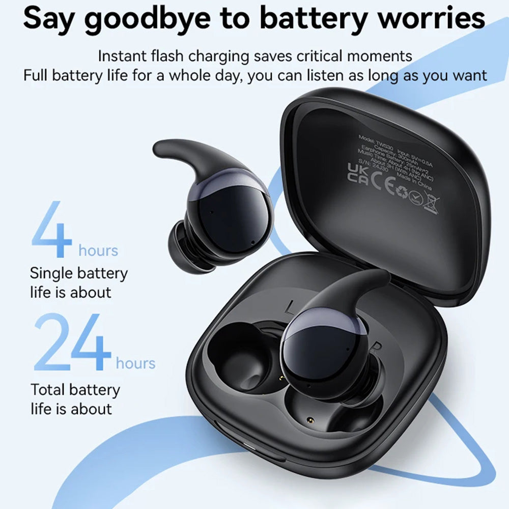 Yesido - Wireless Earbuds (TWS30) - with ANC, TWS, Microphone, Bluetooth 5.3, In-ear Design, 300mAh - Black