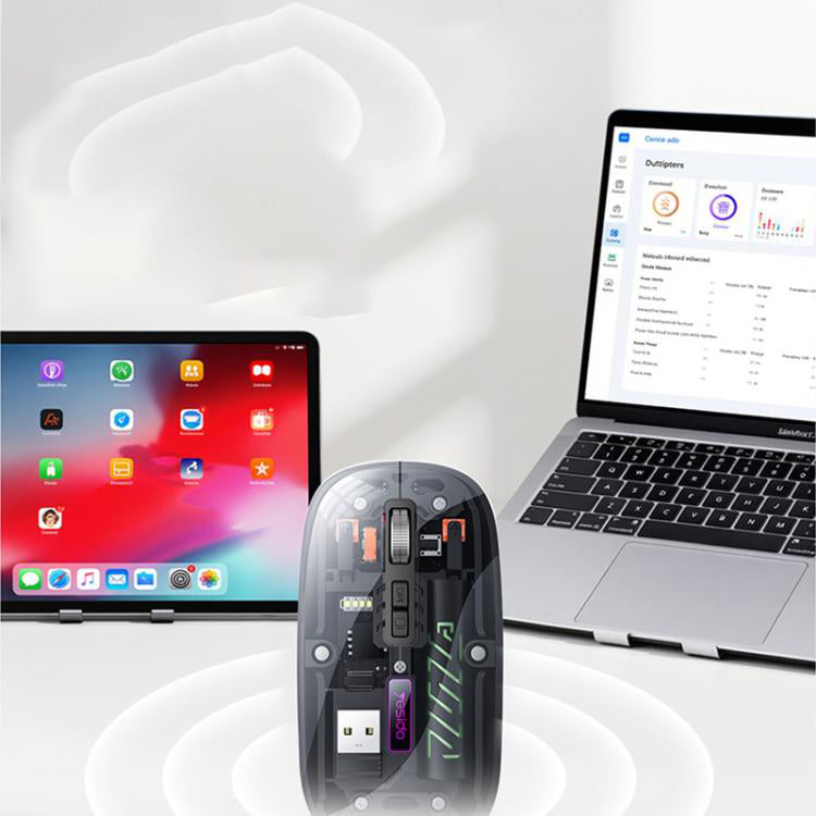 Yesido - Wireless Mouse (KB29) - Type-C, BT+ 2.4G Connection, 800/1200/1600DPI, 400mAh - Black