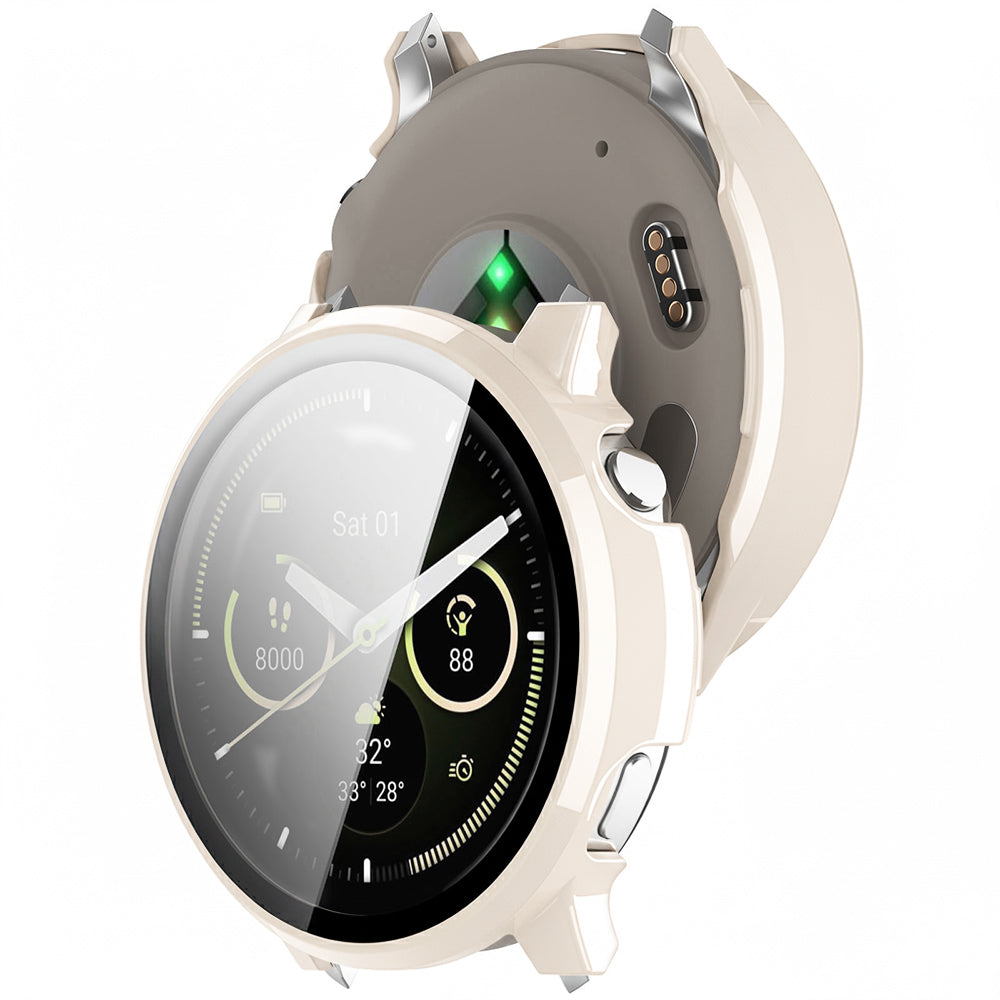 TechSuit Folie de protectie smartwatch Techsuit Defense360 Pro + Screen Protector compatibil cu Garmin Venu 4 45mm, Bej 