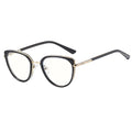 Techsuit - Anti-Blue Light Glasses Reflex PC (82290) - for Women, Cat Eye, TR90&Metal Frame, AC Lens - Gold/Black
