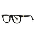 Techsuit - Anti-Blue Light Glasses Reflex PC (2229) - for Men, Round, TR90&Metal Frame, AC Lens - Black