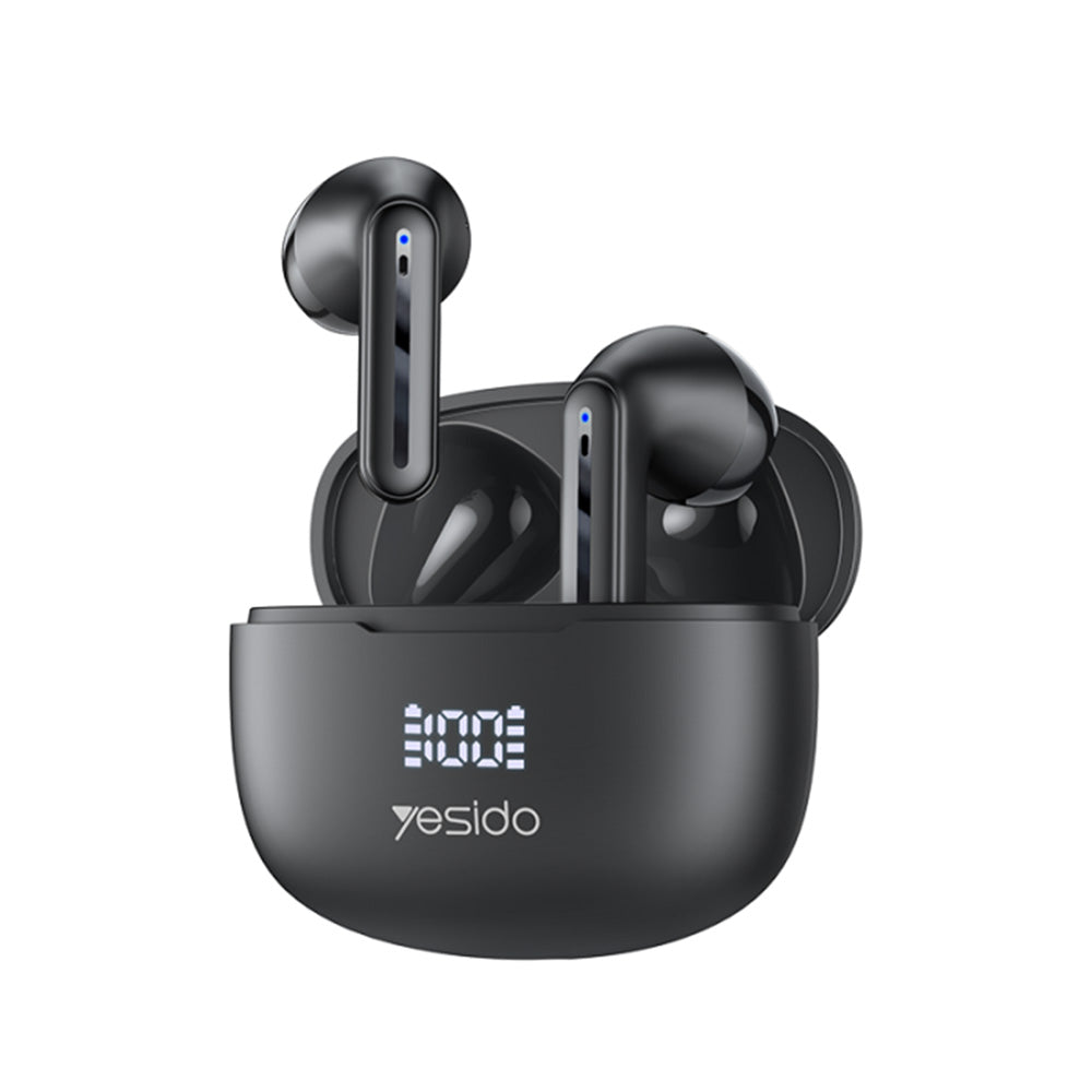 Yesido - Wireless Earbuds (TWS19) - with ENC, Touch Control, Bluetooth V5.3, LED Display, Half-In-ear Design, 470mAh - B