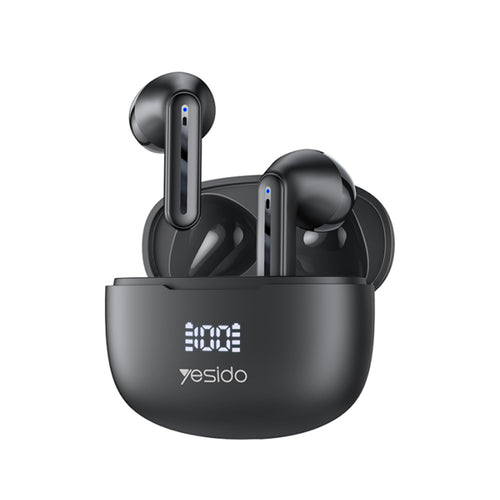 Yesido - Wireless Earbuds (TWS19) - with ENC, Touch Control, Bluetooth V5.3, LED Display, Half-In-ear Design, 470mAh - B