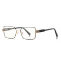 Techsuit - Anti-Blue Light Glasses Reflex PC (3160) - for Women, Rectangle, Metal Frame, AC Lens - Black