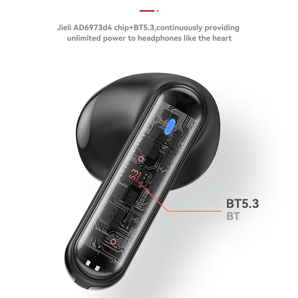 Yesido - Wireless Earbuds (TWS19) - with ENC, Touch Control, Bluetooth V5.3, LED Display, Half-In-ear Design, 470mAh - B