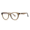 Techsuit - Anti-Blue Light Glasses Reflex PC (2231) - for Men, Round, TR90&Metal Frame, AC Lens - Transparent/Brown