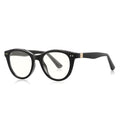 Techsuit - Anti-Blue Light Glasses Reflex PC (2231) - for Men, Round, TR90&Metal Frame, AC Lens - Black