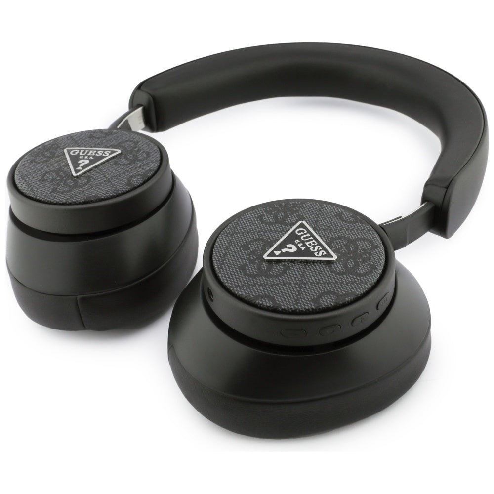 Guess - Wireless Headphones 4G Triangle Logo (GUBHC15PMRTRK) - Bluetooth V5.4, IPX4, ENC Technology, Over-ear - Black