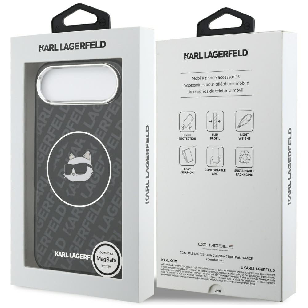 Karl Lagerfeld - IML Choupette Head Logo MagSafe (KLHMP17MHMKBCHOK) - iPhone 17 Air - Black