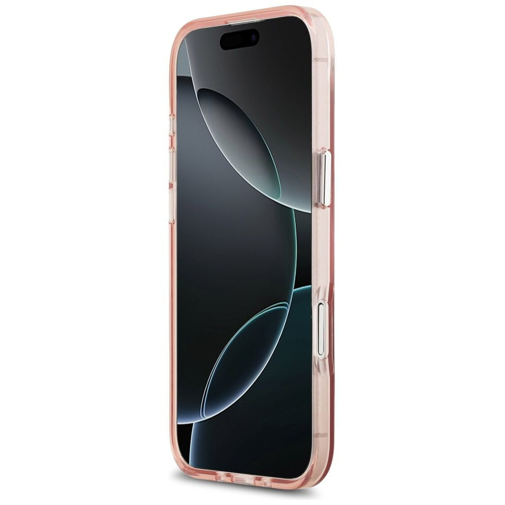 Husa pentru iPhone 17 Air - Guess IML Gradient Triangle Logo MagSafe (GUHMP17MHGTMLCGP) - Pink