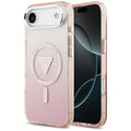 Husa pentru iPhone 17 Air - Guess IML Gradient Triangle Logo MagSafe (GUHMP17MHGTMLCGP) - Pink
